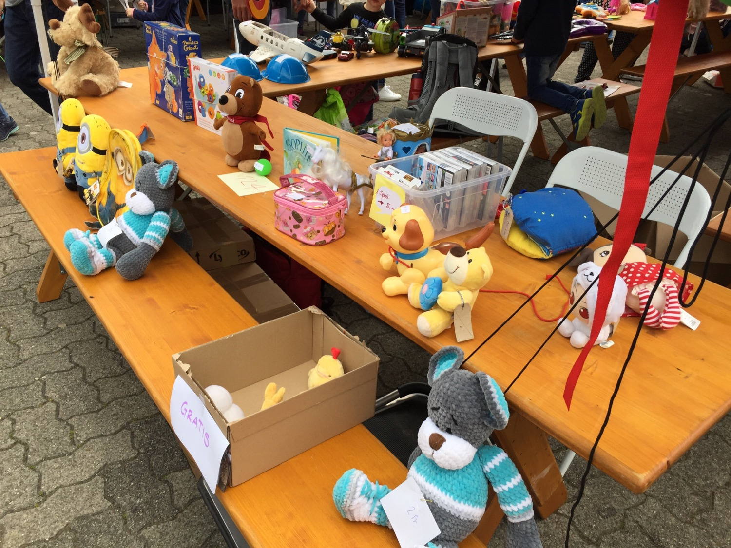 Selling secondhand items.
