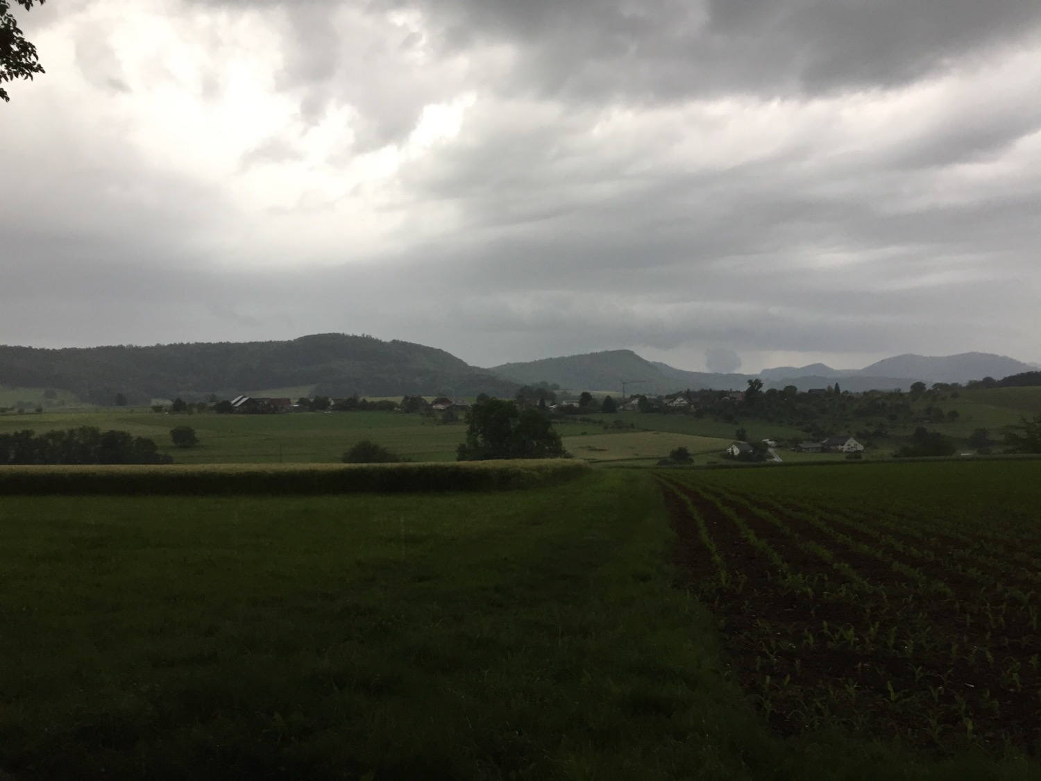 My home town, in the rain.
