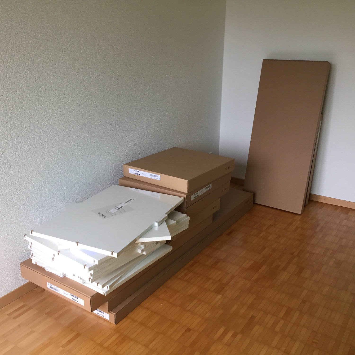 First, halve of my office furniture. The other half did not fit into the car.
