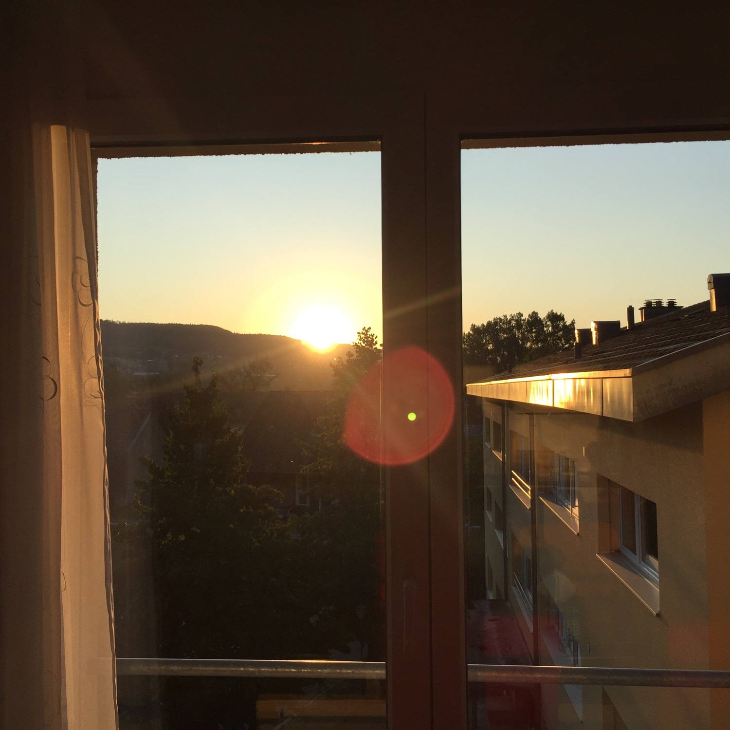 Sunrise from our new kitchen window. I love it.
