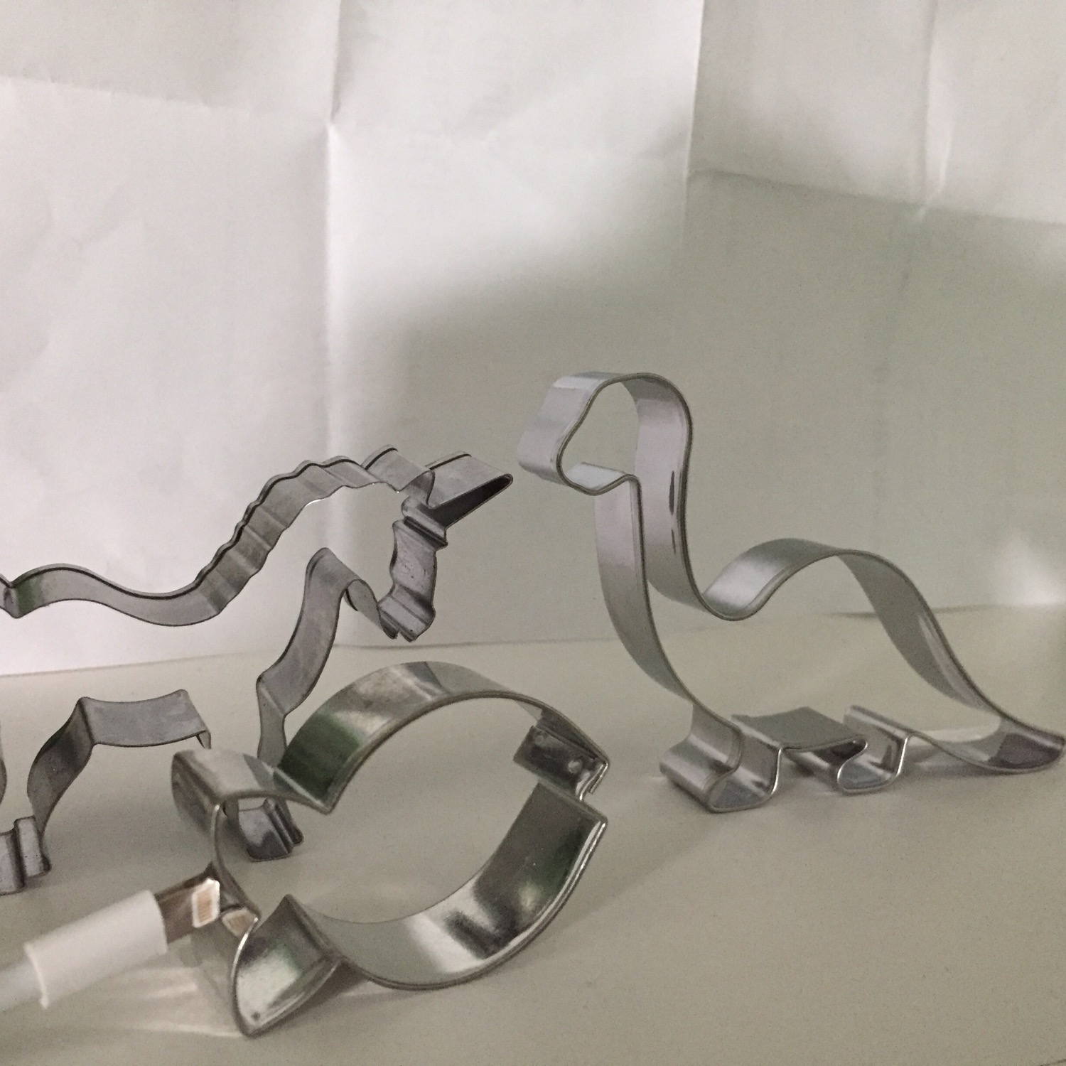 Meeting: A unicorn and fish meet a dinosaur.
