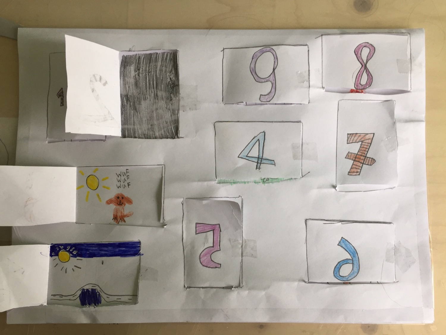 A picture of a self-made calendar by my daughter.
