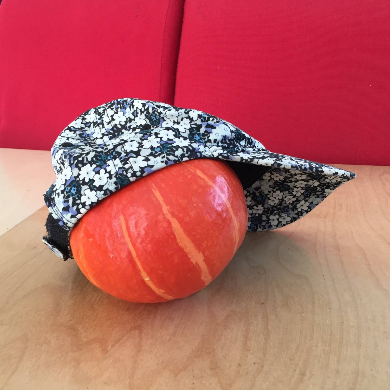 A cool pumpkin — Picture of a pumpkin with a hat.
