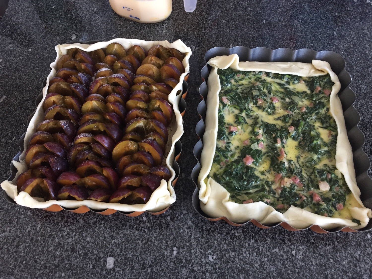 Dinner ready for the oven.

