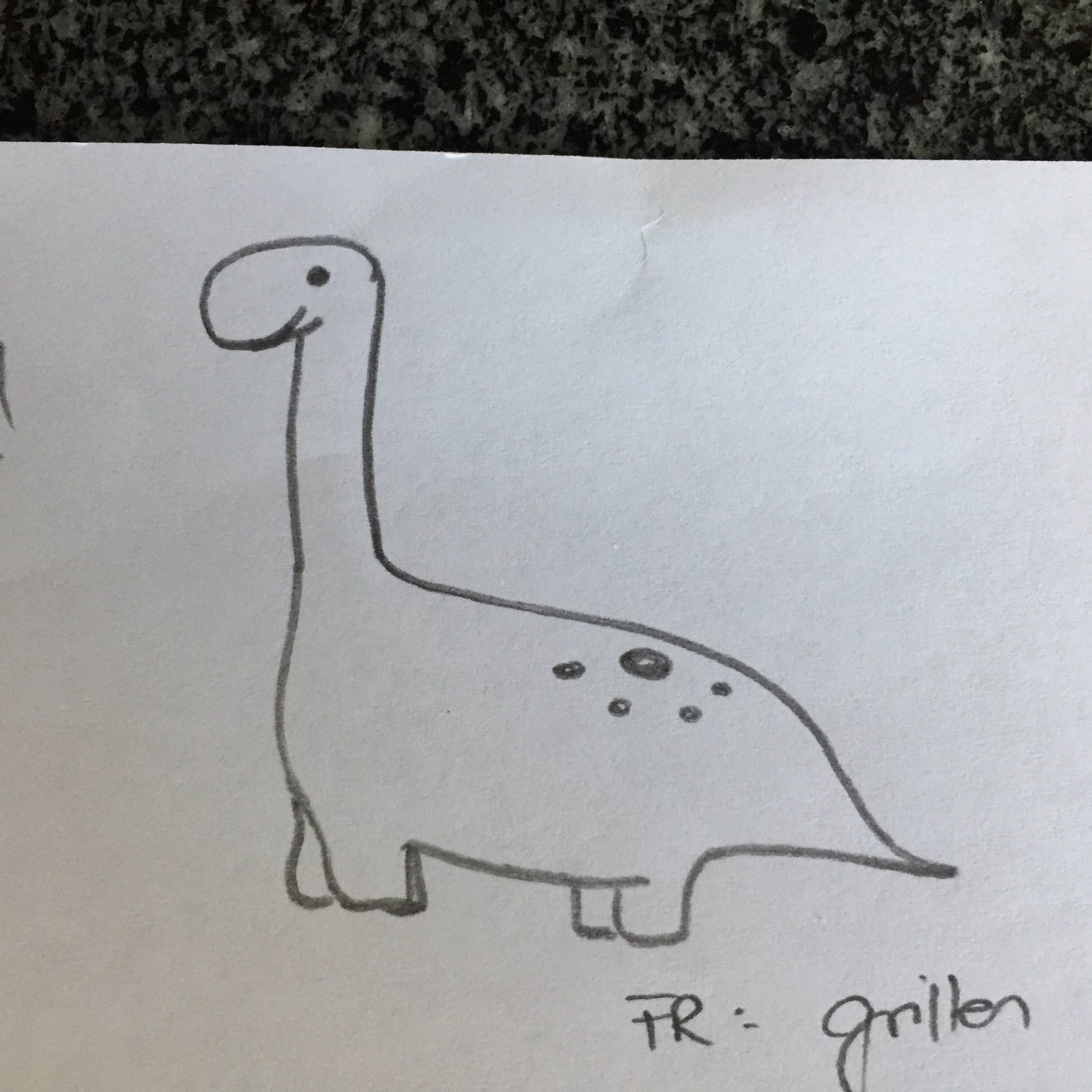 Dinosaur - drawn by my wife
