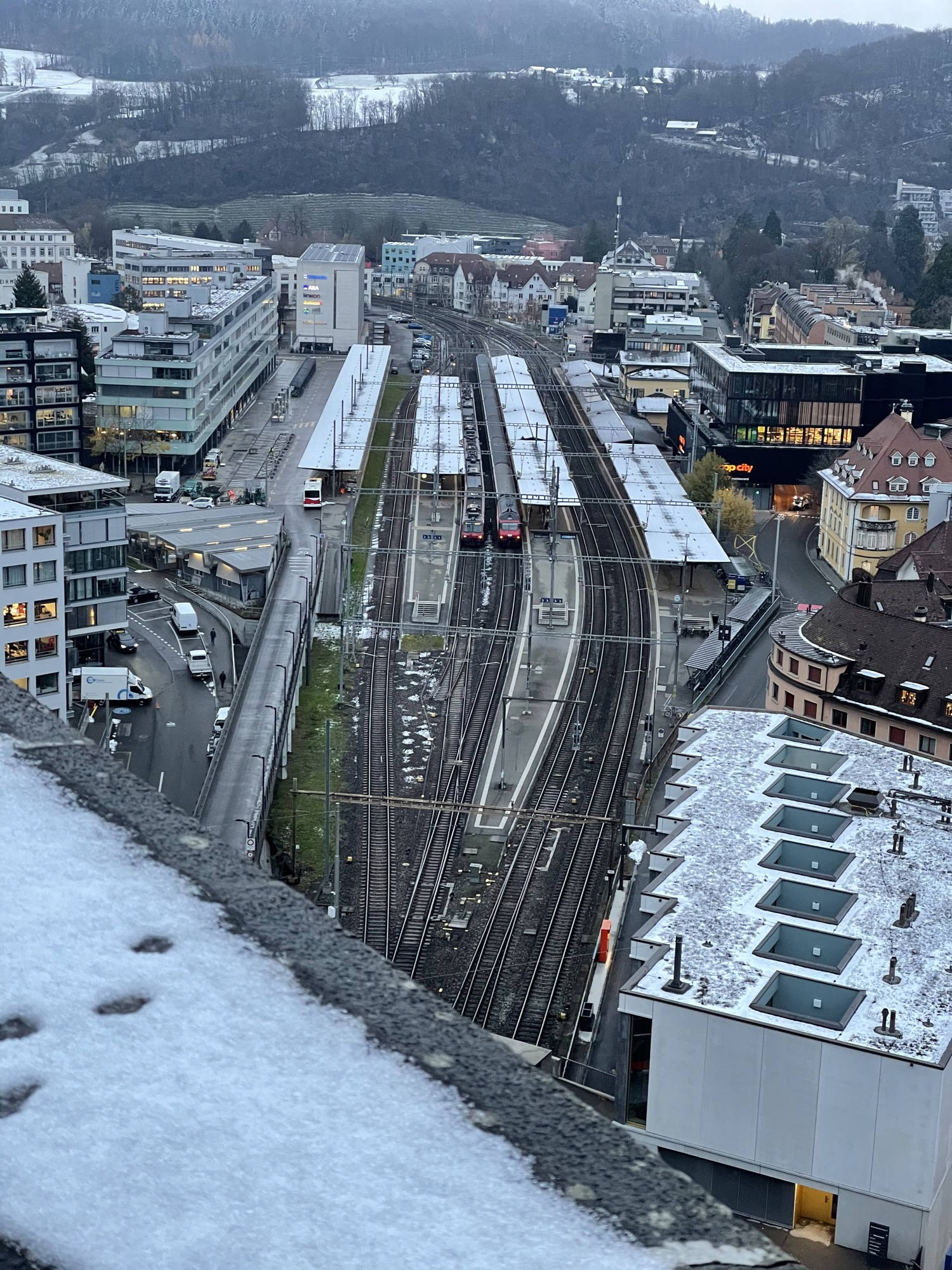 Railway Station from above.
