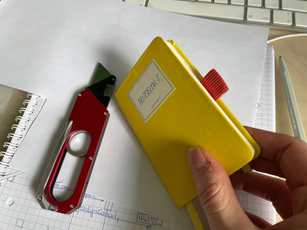 Upgrade my notebook to have a hook for the pen.
