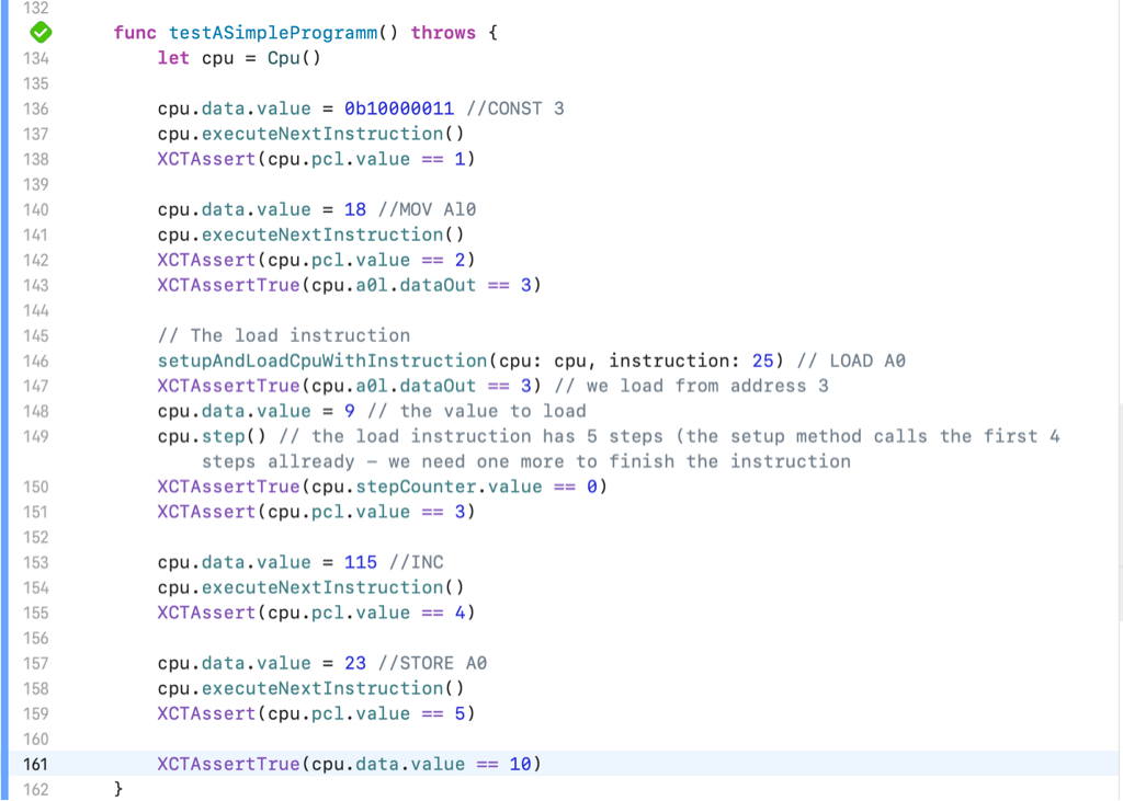 The first simulated “program” running on my own instruction set. It takes more time than expected but from here it’s mostly repetition to finish it.
