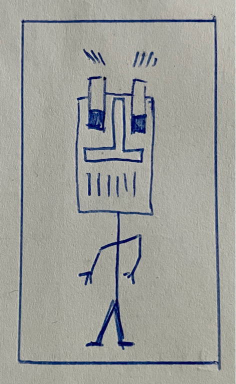 Huh — A surprised human.
