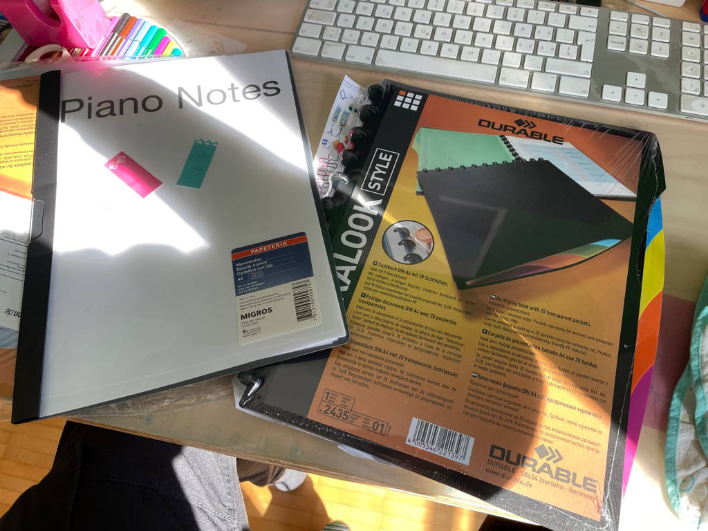 Hopefully a new an better home for my piano notes.
