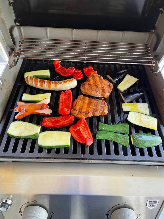 First barbecue of the season.
