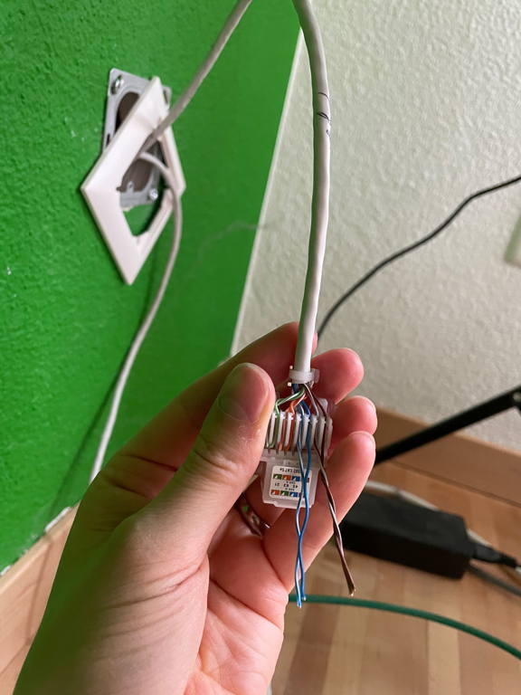 Finally added a second Ethernet connection for my desk. I don&rsquo;t know why I installed only one, to begin with.
