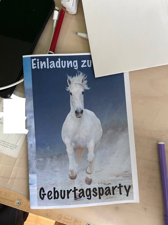 My work today - birthday party invitations.
