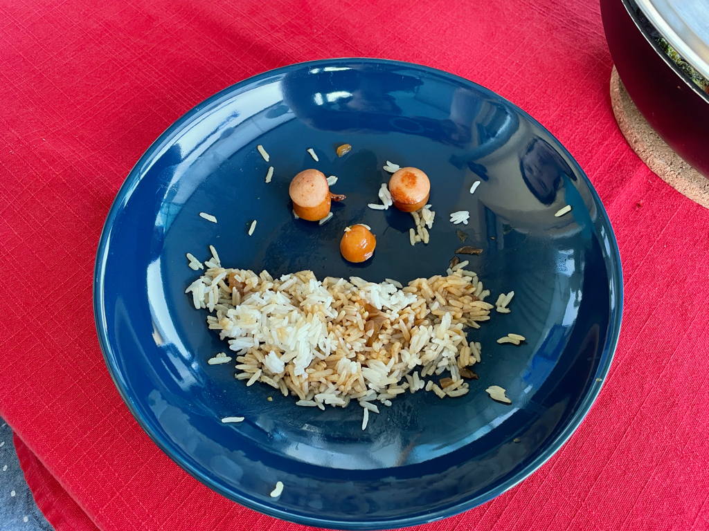 A smiley in our food.
