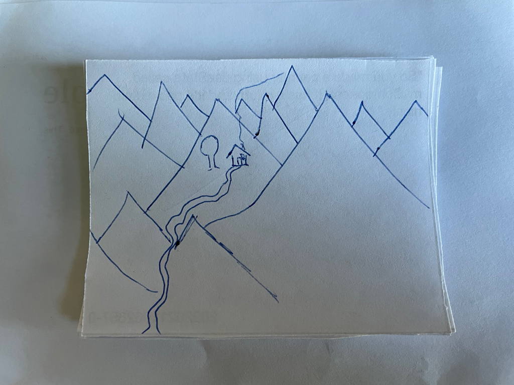 A cabin on the hills. I would love to be there.
