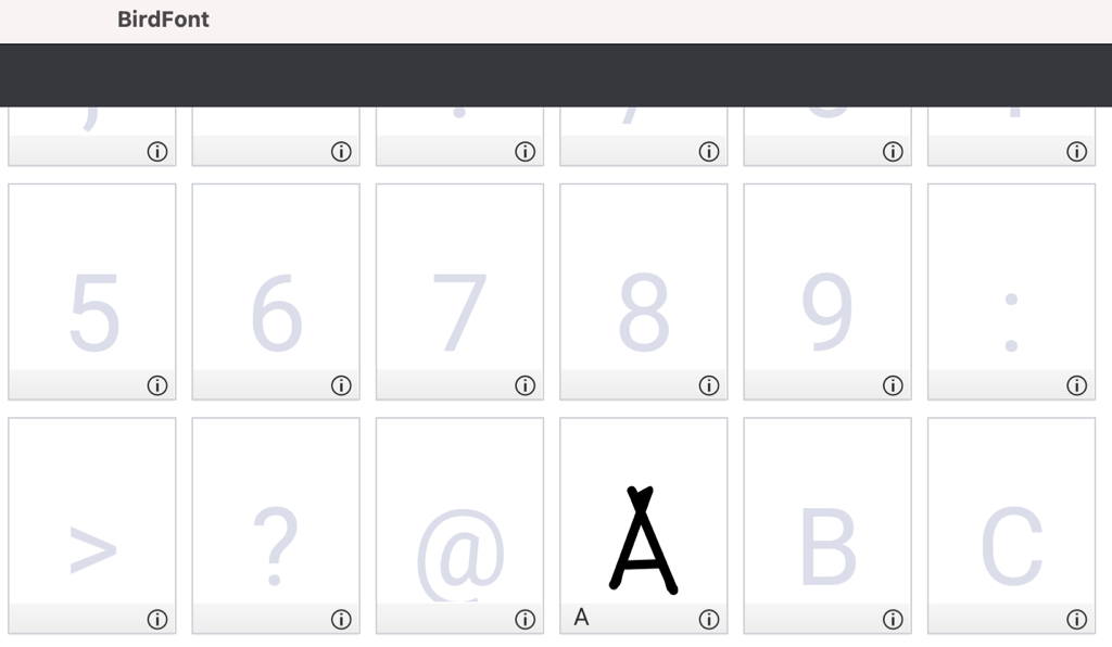 I started to create a font – not sure if I need help :-)

