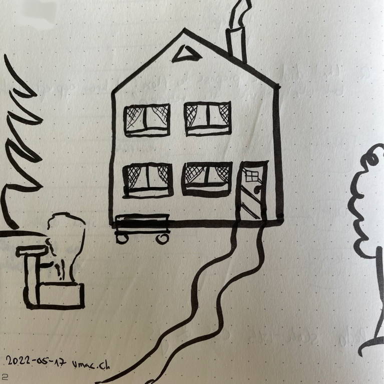 Another doodle of a house/cabin. Experimenting with my new pens.