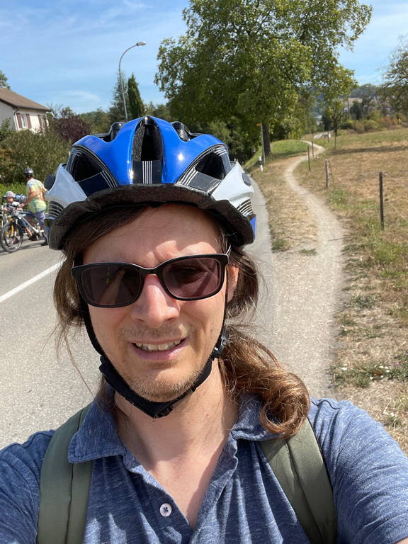 On the way. It&rsquo;s nice to drive on public roads with no car traffic.
