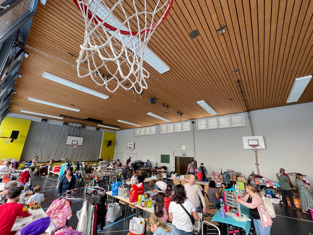 Getting ready for the annual garage sale.
