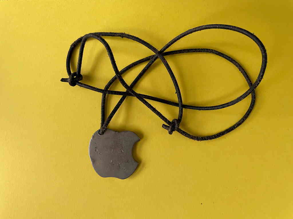 My Apple Logo pendant. Long ago, I used to wear that. These days are long gone.
