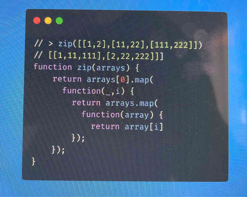 Photo Challenge Day 4 Zip is a handy function when programming.
