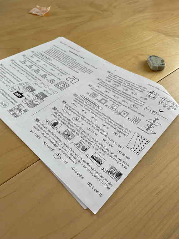 Photo Challenge Day 15 I needed a lot of patience with my daughter today when learning for her school tests. The image shows her maths homework.
