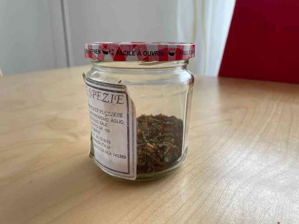 Photo Challenge Day 25 A chilli spice mix. Unfortunately I can only use it when I cook for myself, as otherwise it will be to hot.
