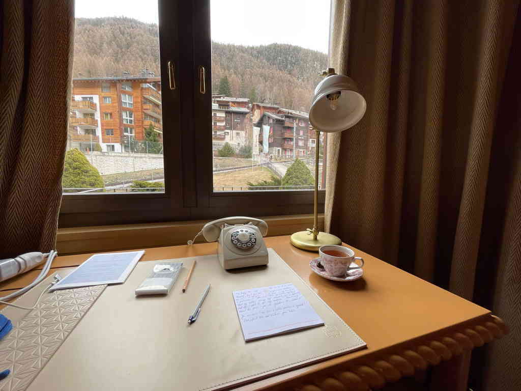 Back from the mountain. Now I&rsquo;m writing 📝 in my room and drinking some of my tea.
