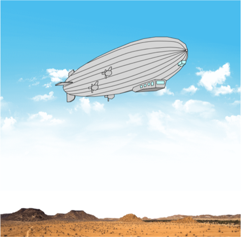 Malaya over the desert on day 42 of the journey