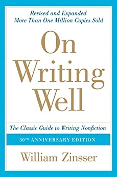 The cover of On Writing Well, the cover shows the title in a prominent font and some advertising for the book (sold over one million time and that it is a revised edition).