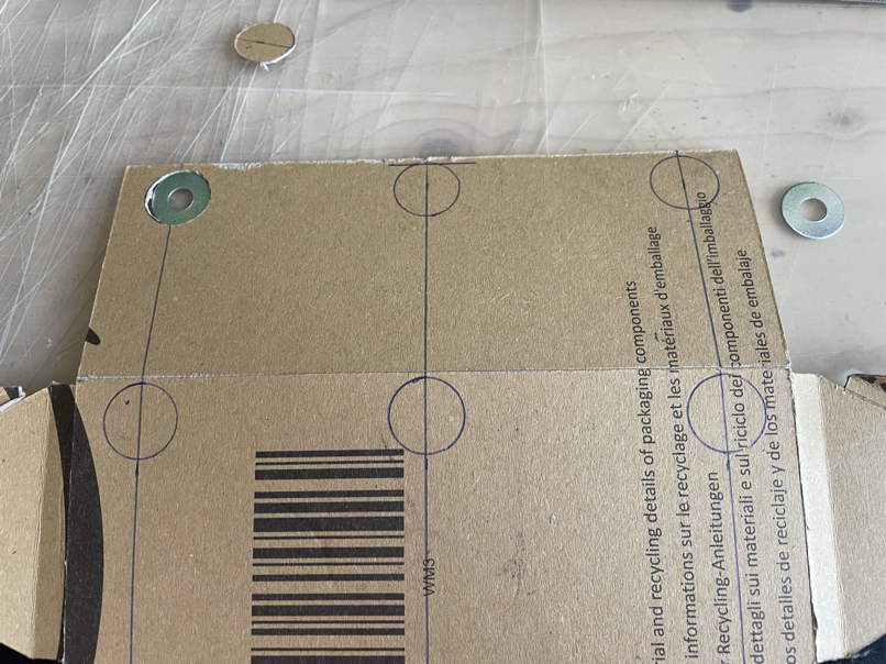 The location of the magnets.